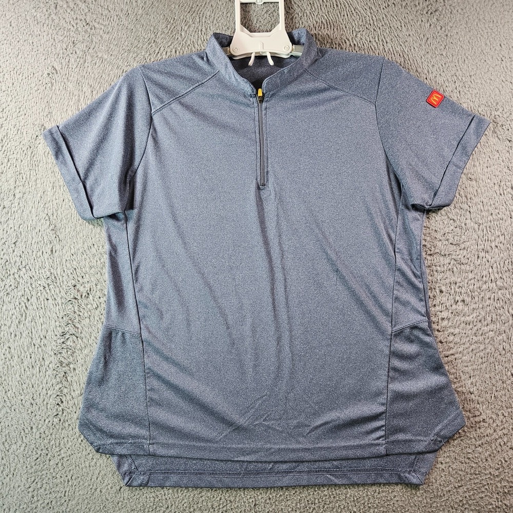 Apparel Collection Shirt Women‎ Large - McDonald's - 1/4 Zip Blue